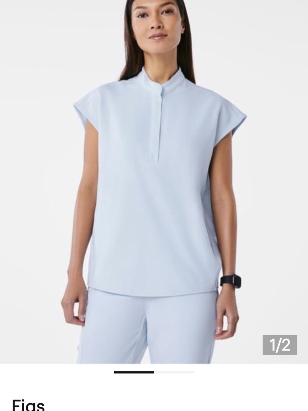 Figs Limited Edition Color Open Skies Rafaela Scrub Top 6XL